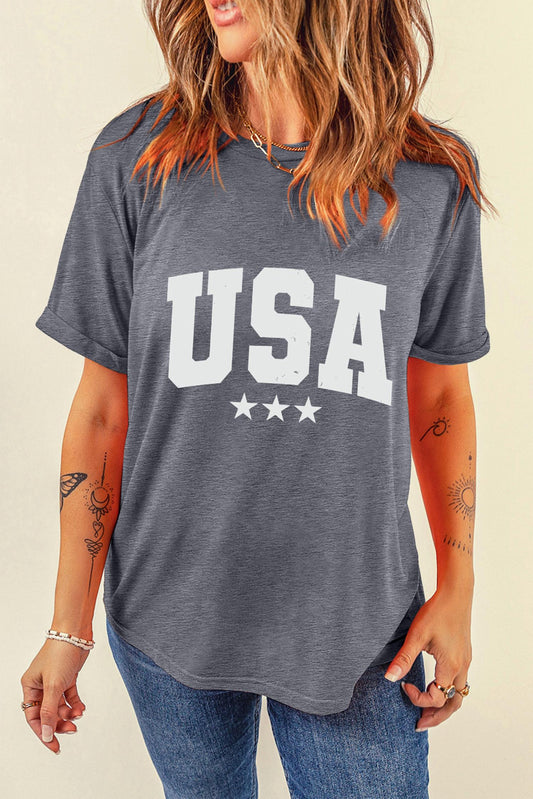 Shewin - Usa Letter Crewneck Tee