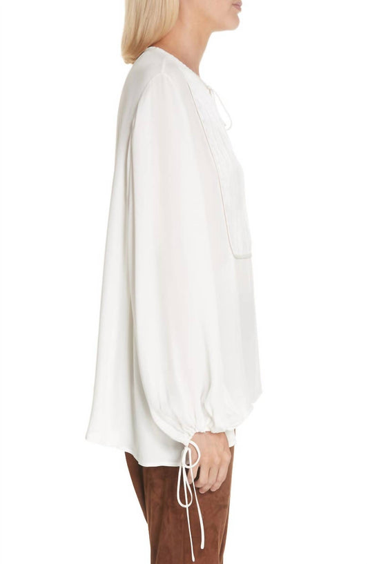 Nili Lotan - RENA TIE NECK SILK TOP