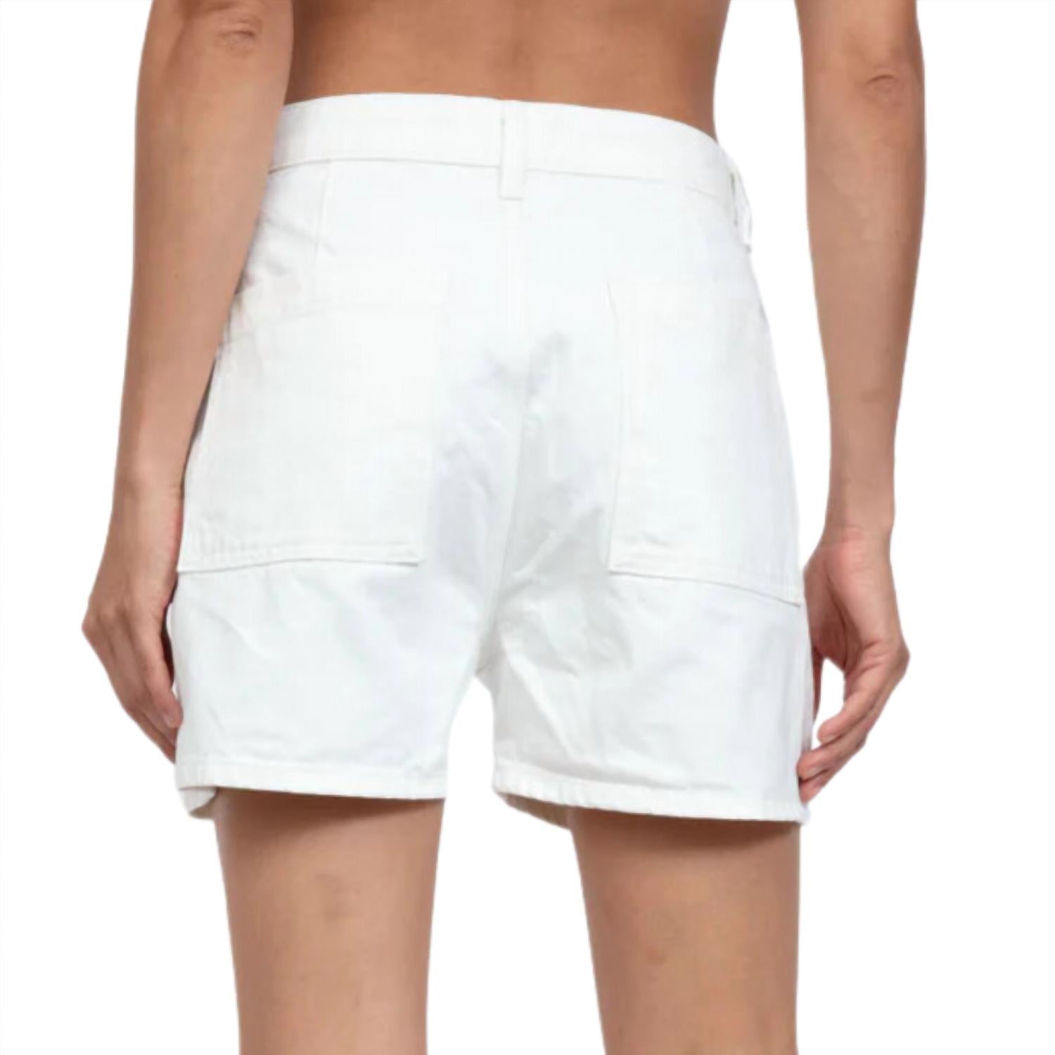 ASKK NY Women's Virginia Short in ivory - women's shorts - detail view