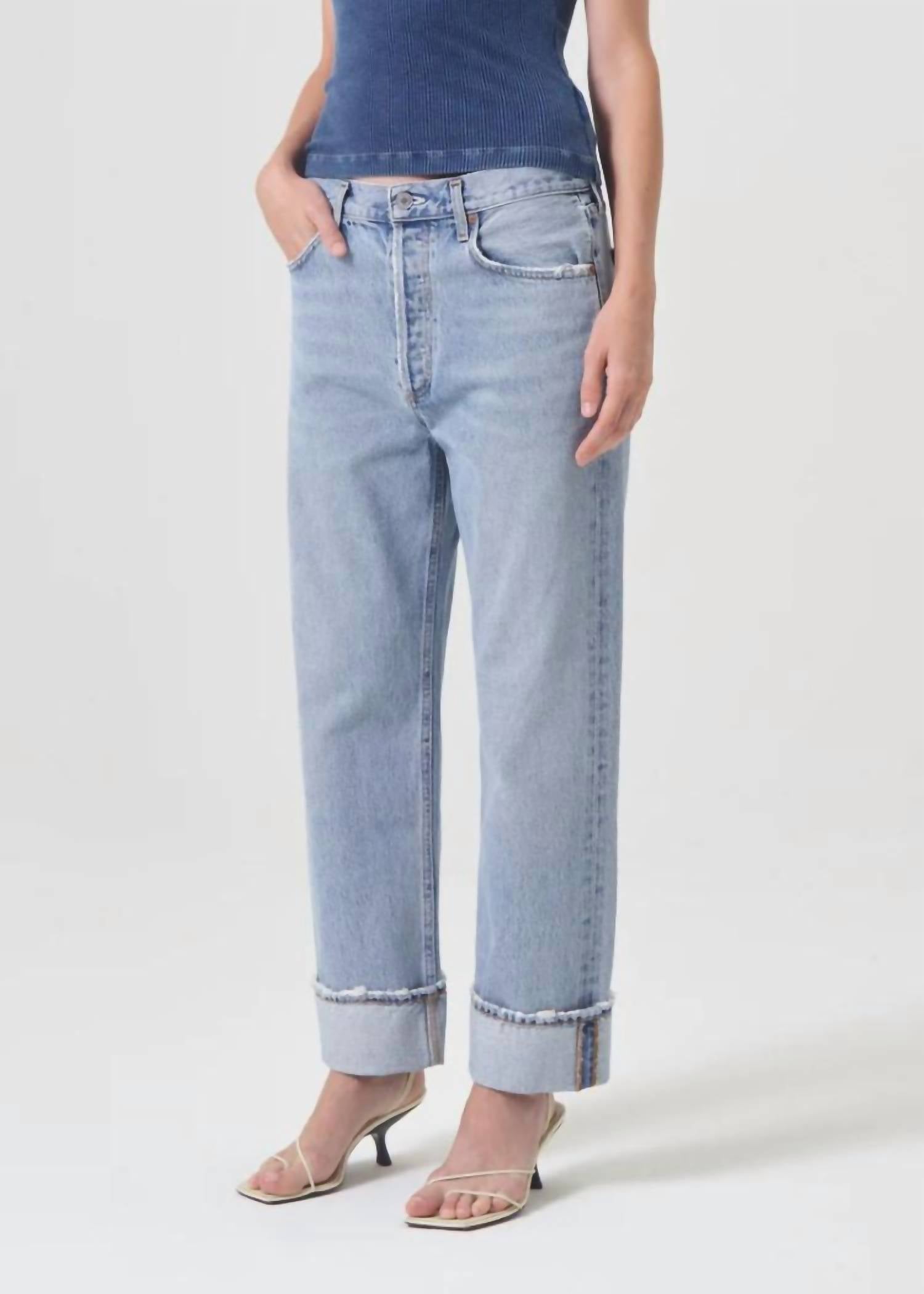Agolde - Fran Low Slung Easy Straight Pants