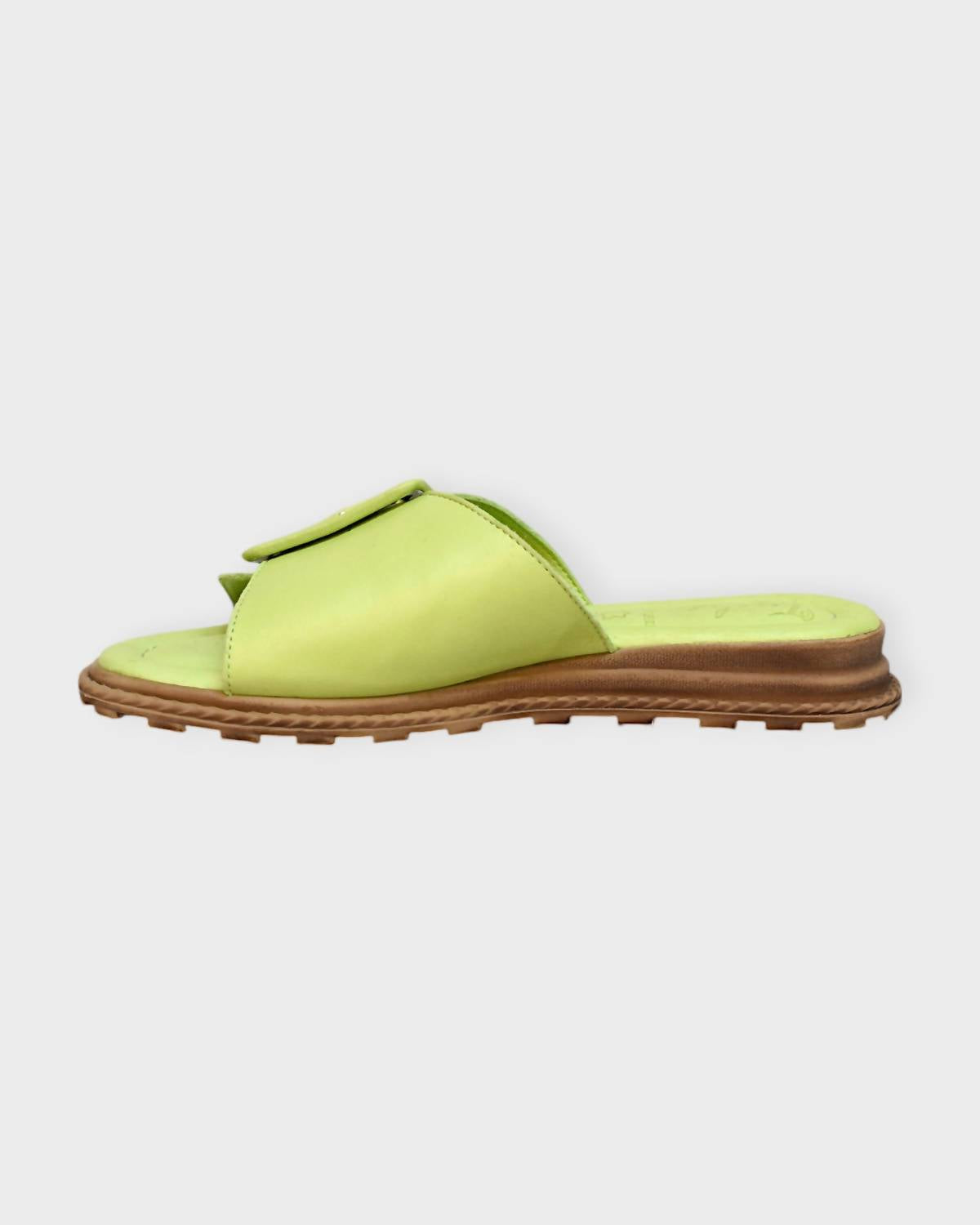 Tyche Women's Monroe Flat Sandal in green tea - women's sandal - view 5
