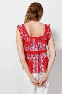 The Great. - Victorian Pleat Tank Top
