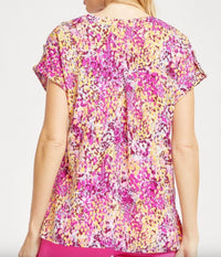 Dear Scarlett - Magnificent Magenta Abstract Tee