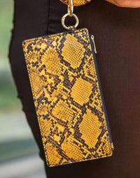 123 Amore - Women's Clear Break Snakeskin Clutch