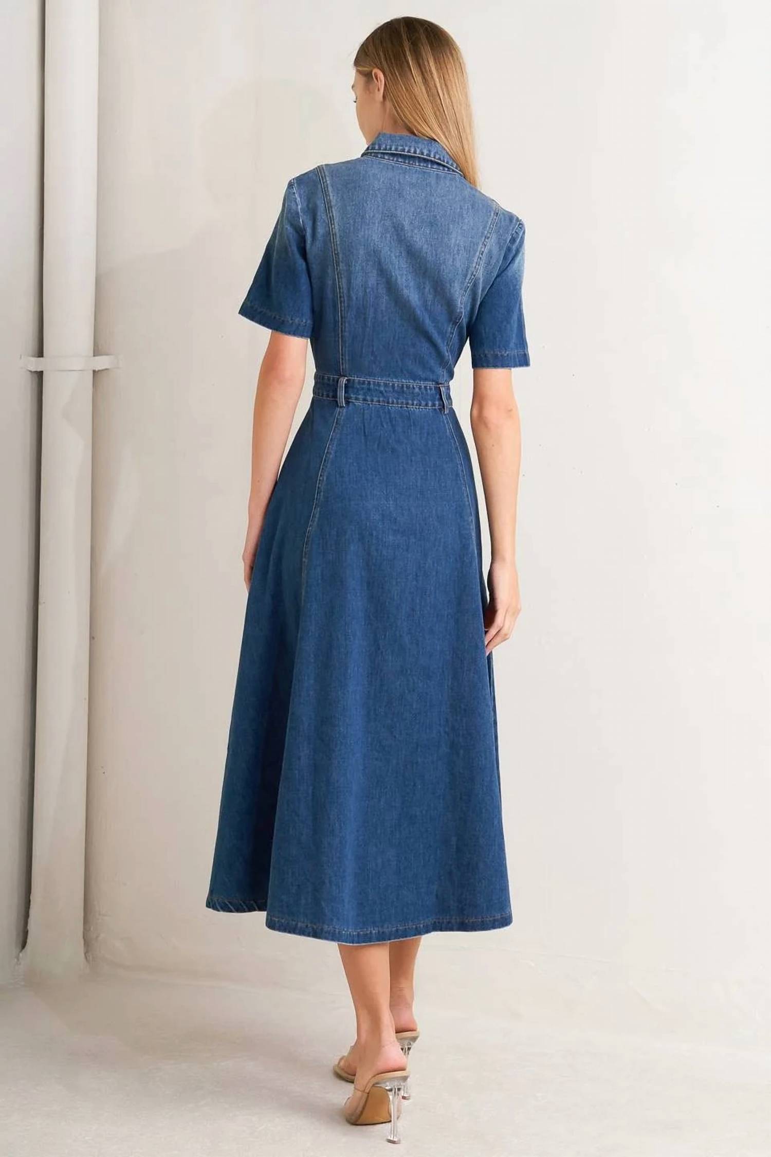 Flying Tomato - Underwood Denim Dress