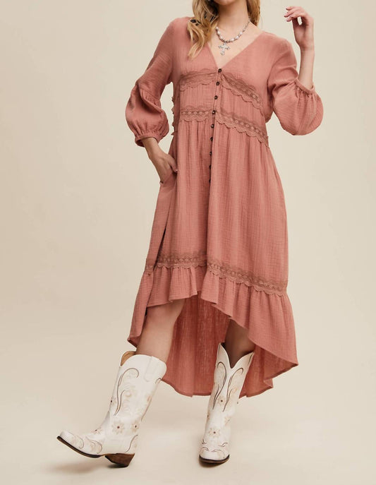 Listicle - Brenen Boho High-Low Dress