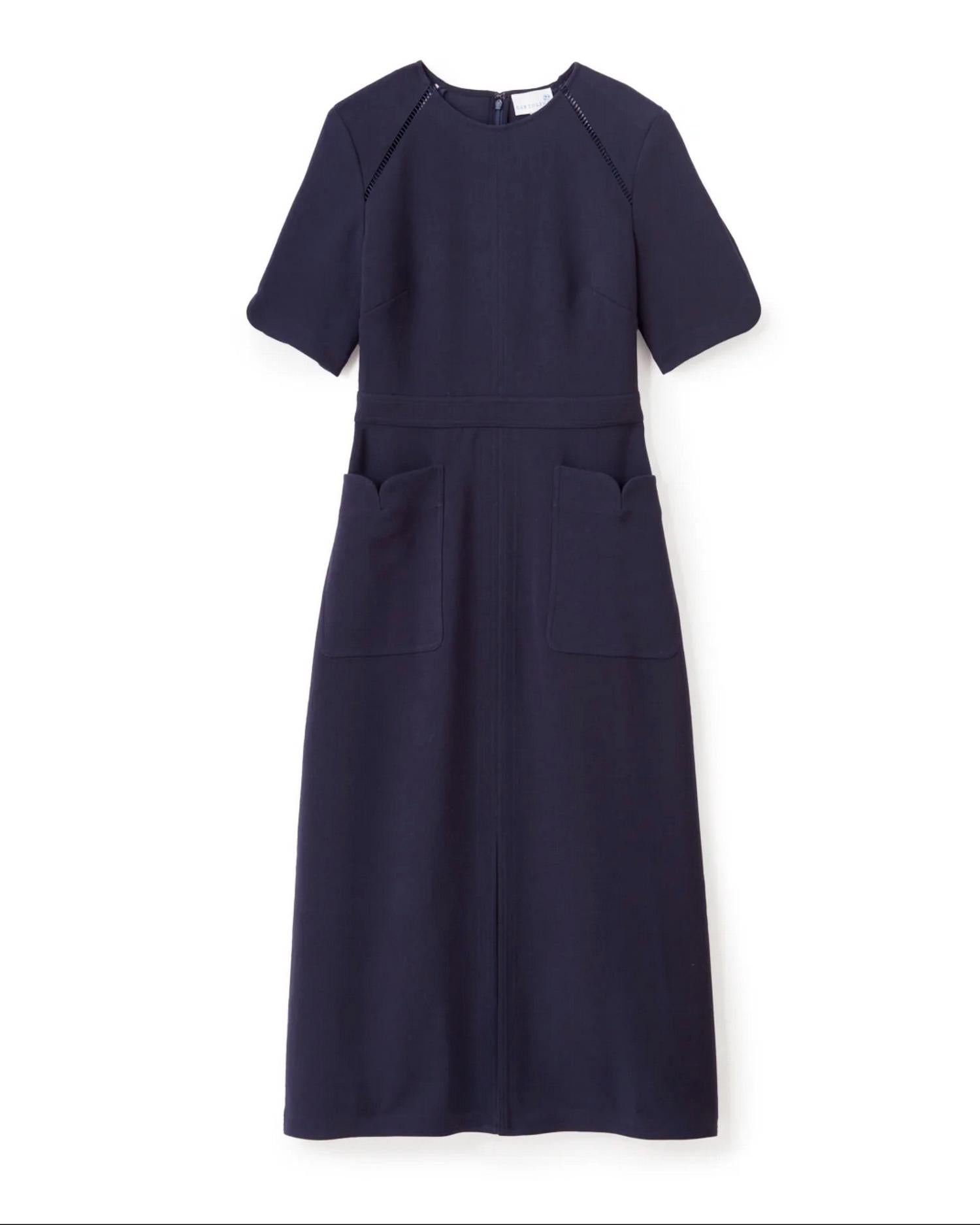 Cartolina Nantucket Bobbi Dress in dark navy - women's dress - alternate view