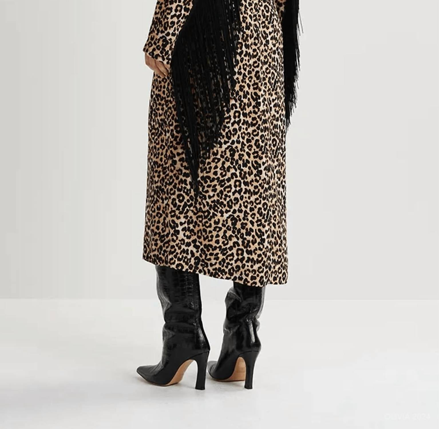 Essentiel Antwerp - Gironi Leopard-print Midi Dress