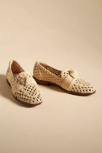 Bibi Lou Women's Posey Woven Slip-on Flats Loafers in tan - women's flats - detail view