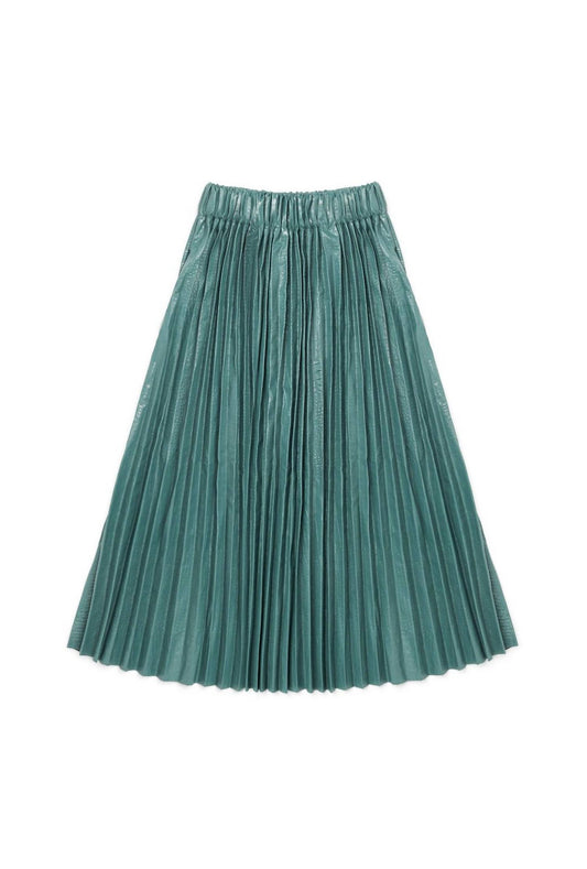 Buru - Faux Croc Pleated Skirt