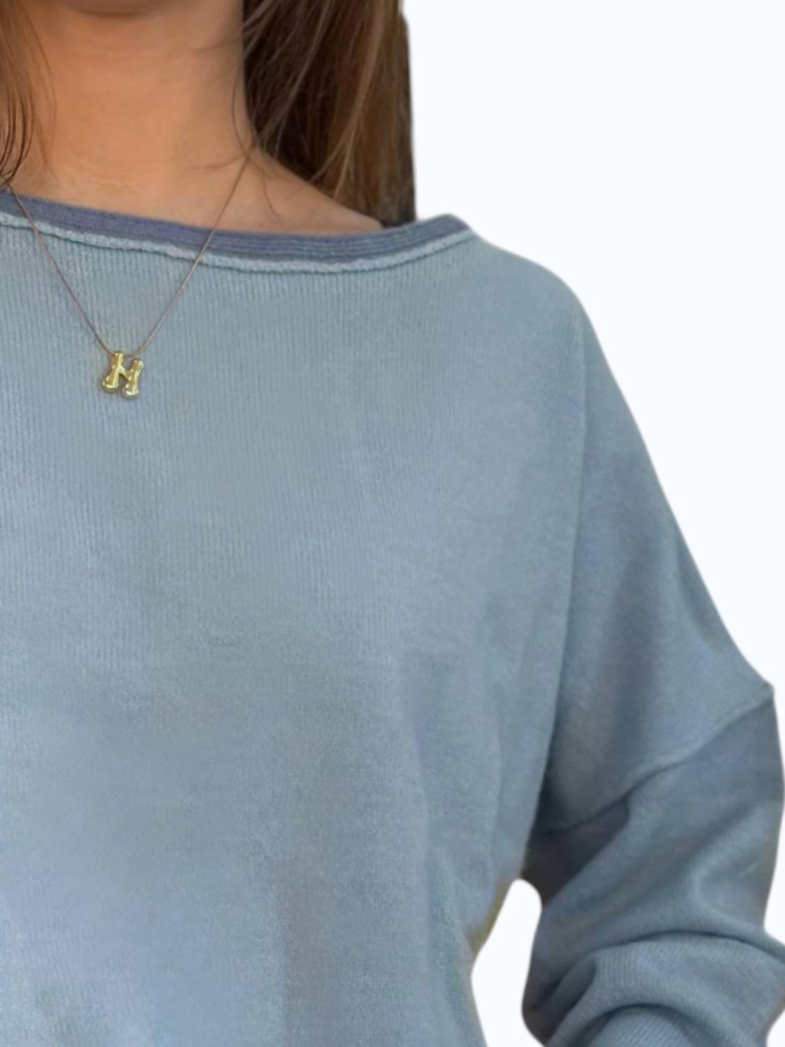 Wishlist - Brushed Contrast Boat Neck Sweater