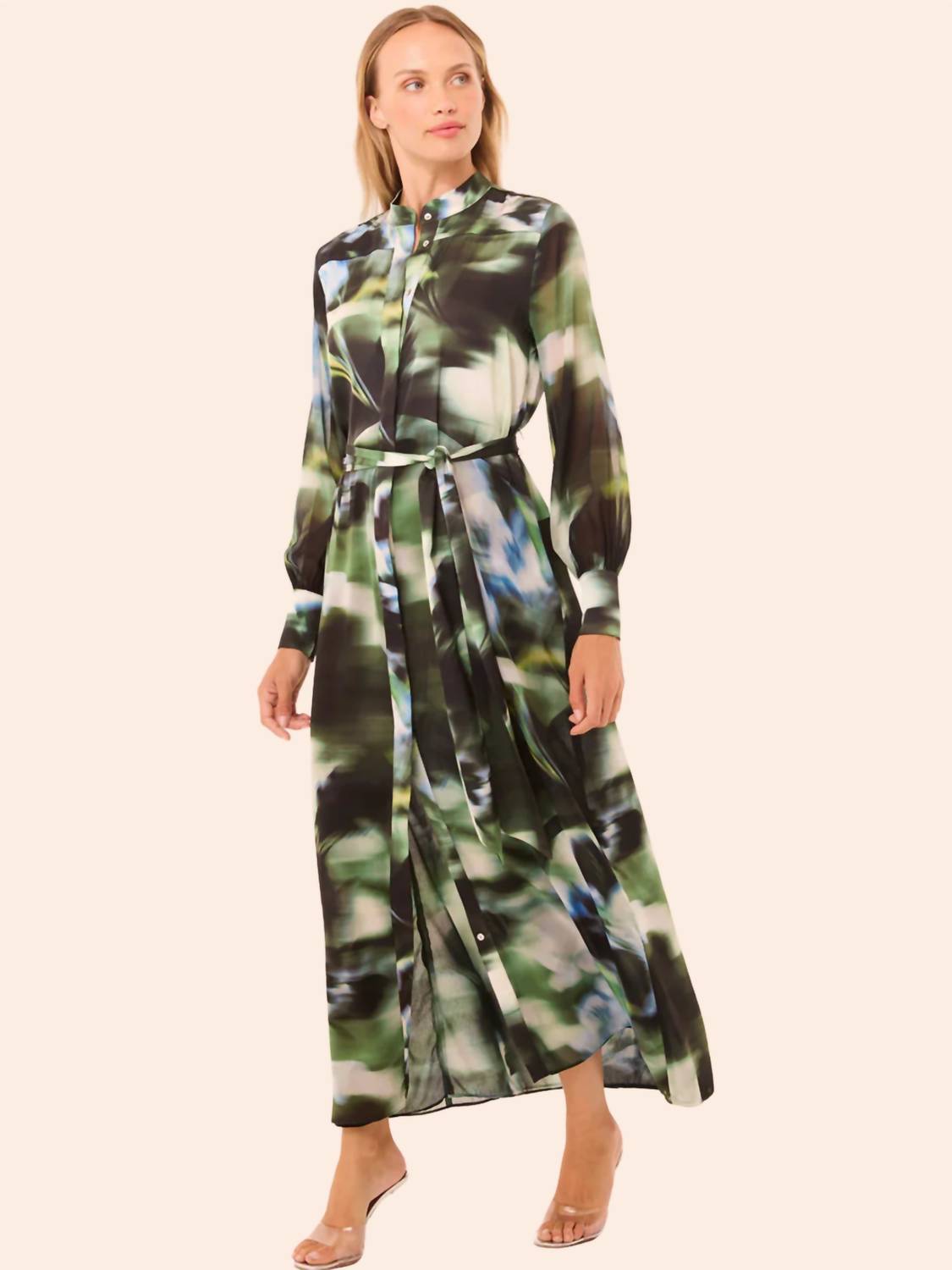 Misa Los Angeles Juliana Dress in blurred casablanca lily floral - women's dress - alternate view