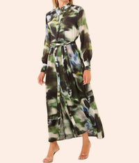Misa Los Angeles Juliana Dress in blurred casablanca lily floral - women's dress - detail view