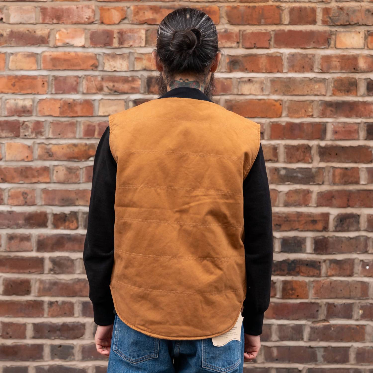 Iron & Resin Men's Work Vest in cognac - men's jacket - view 5