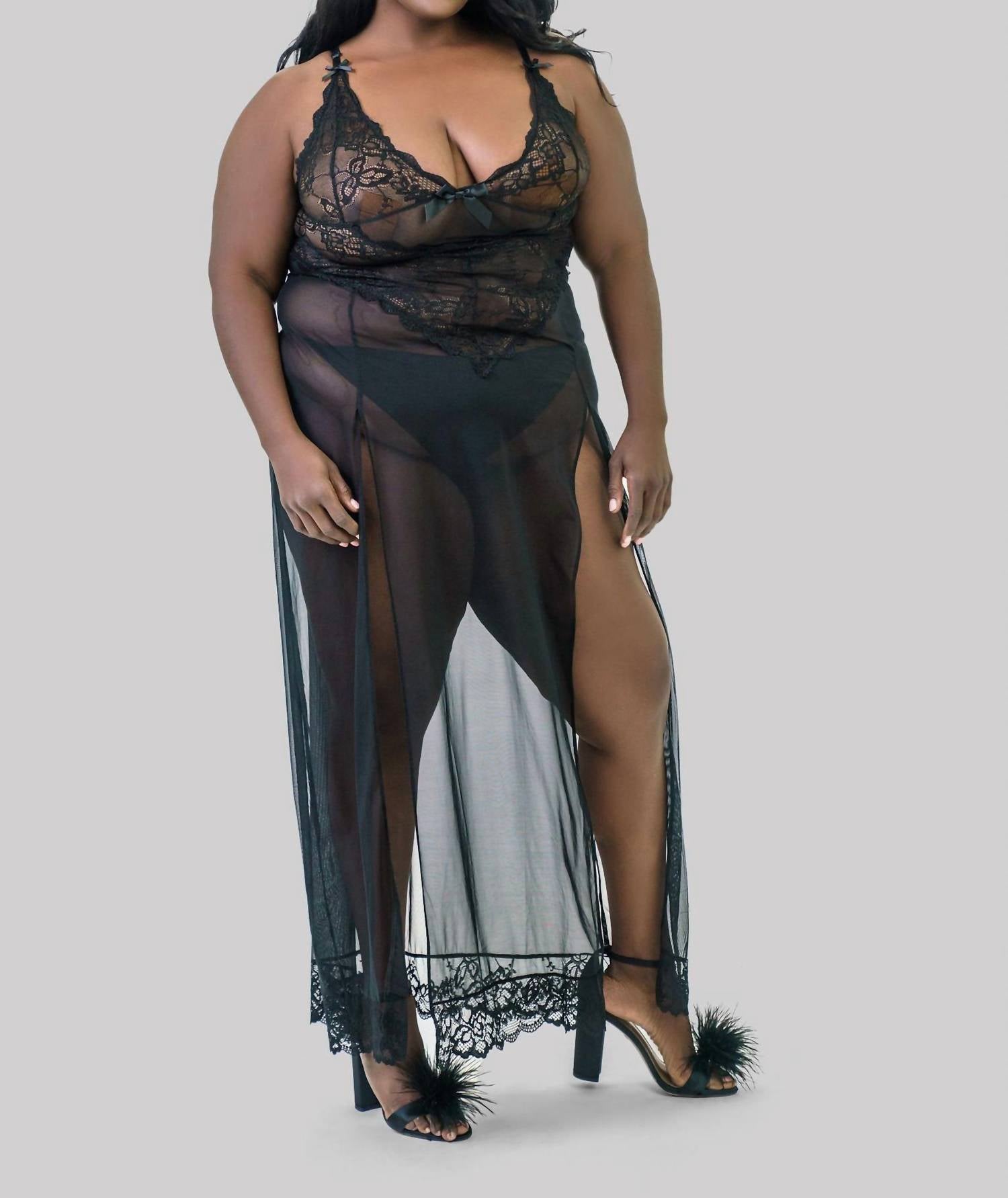 Oh La La Cheri - Valentine Sheer Gown - Plus