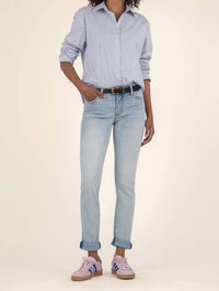 KUT FROM THE KLOTH Catherine Boyfriend Jean in clear - women's jeans