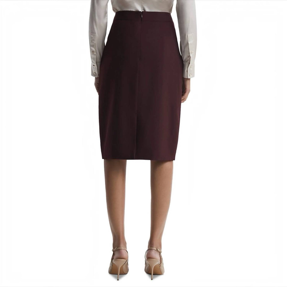Reiss - Jade Wool Blend Tailored Skirt