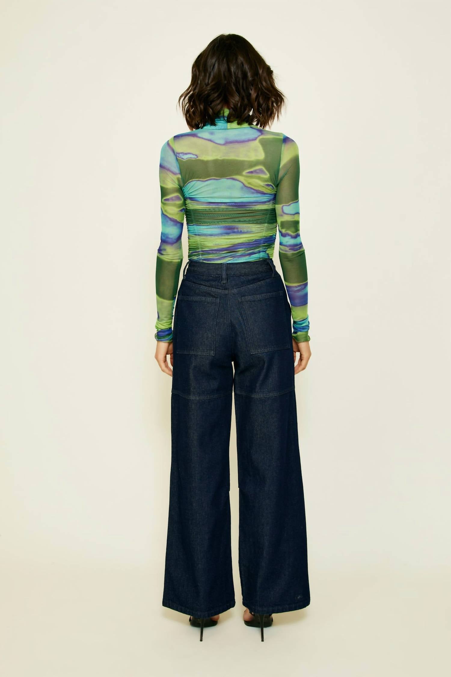Line And Dot - Joni Ruched Bodysuit Top