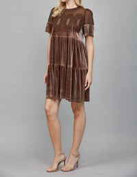 Fate - Contrast Sheer Mesh Intricate Lace Detail Mini Dress