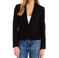 DREW Milo Japanese Lace Blazer in black - women's jacket