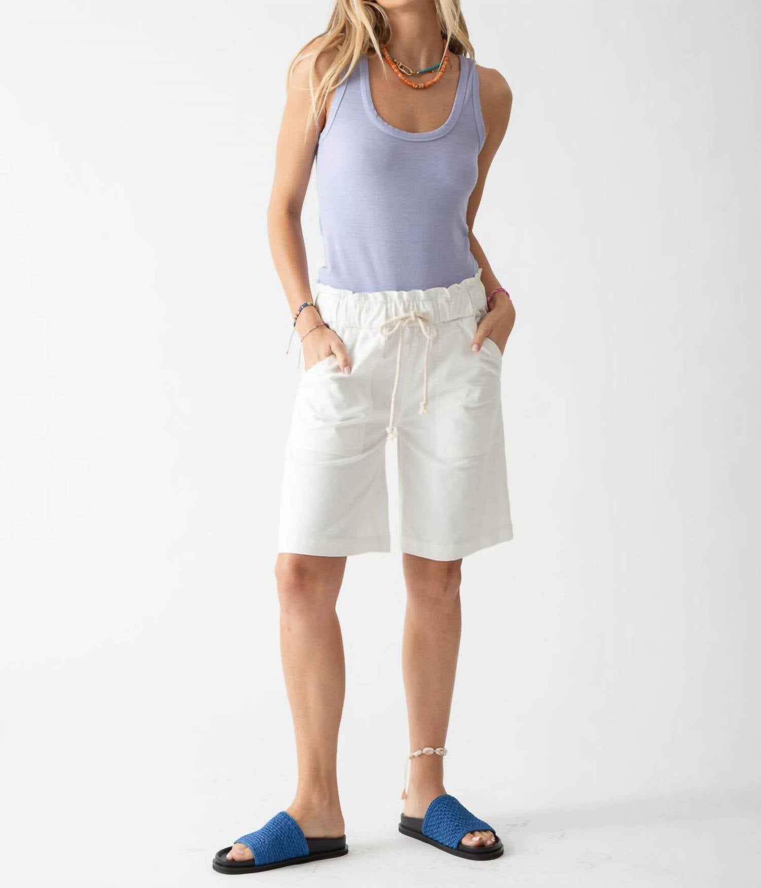 Electric & Rose Easy Bermuda Beach Shorts in cloud - women's shorts - view 4