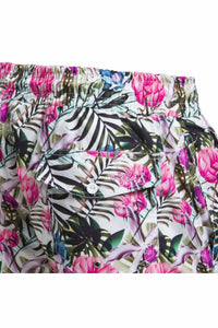 Eight X - Men's Tropical Flora Print Swim Trunks