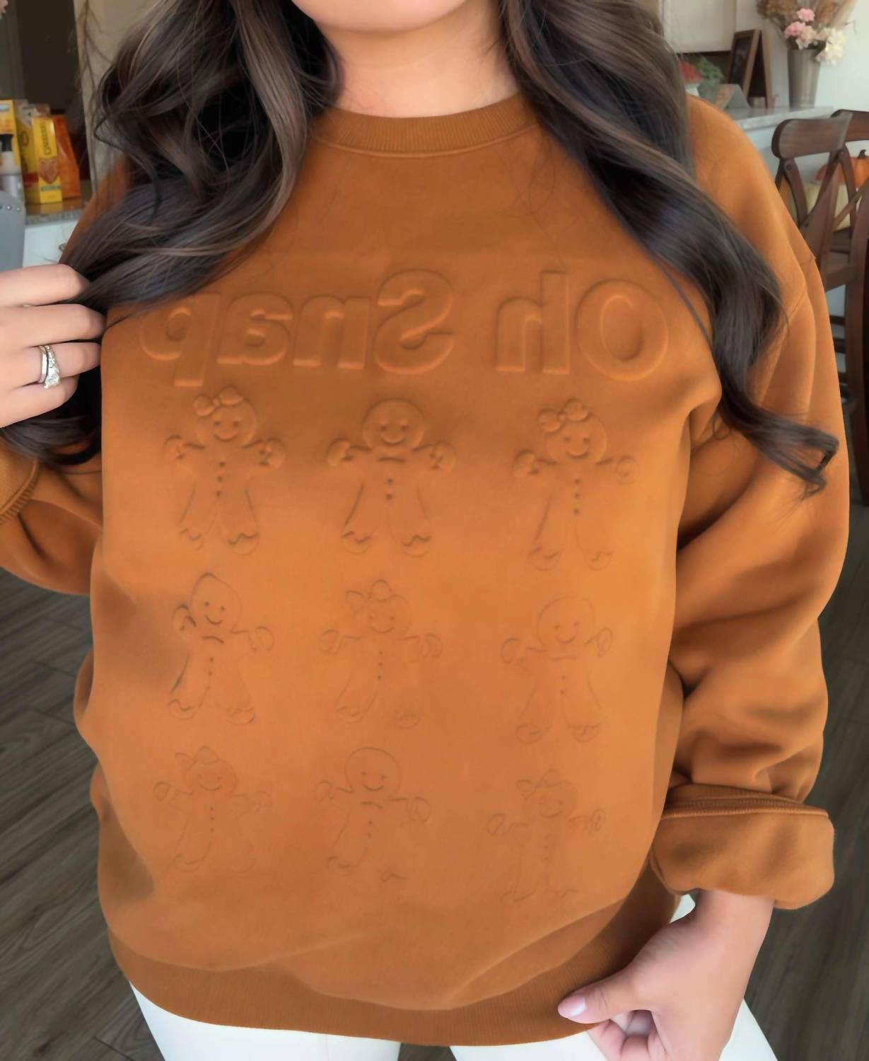 Jadyk - Oh Snap Embossed Gingerbread 3d Sweatshirt