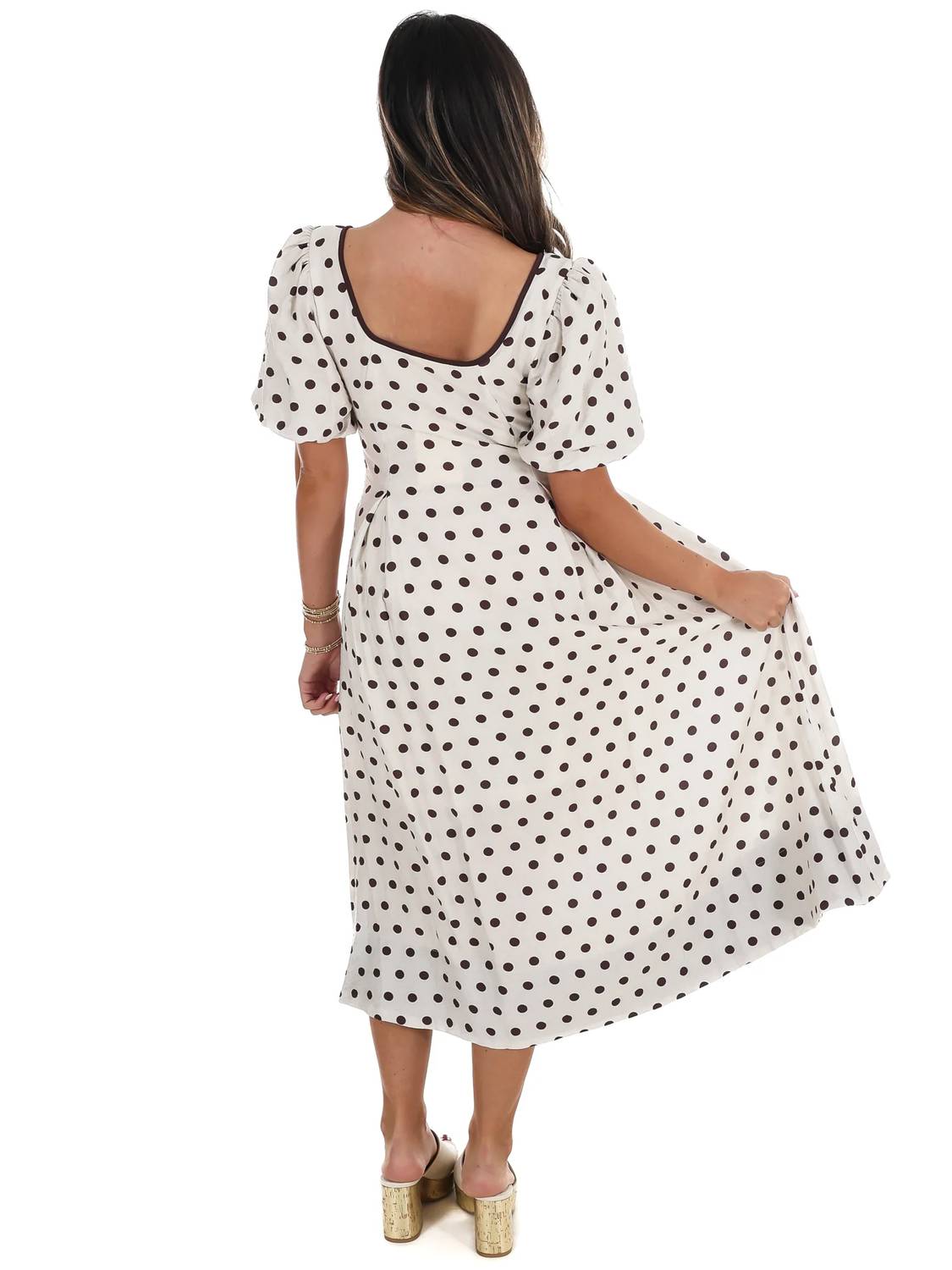 Entro - Sweet Like Summer Polka Dot Midi Dress