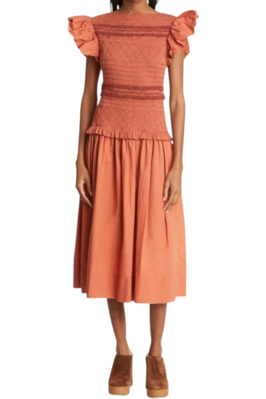 Ulla Johnson - Women's Madeline Ruffledsmocked Midi Dress