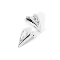 Rho - Women's Puffy Textured Heart Drop Earrings