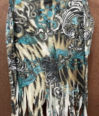 Vocal Apparel - Women's Paisley Print Fringed Bottom Tank Top