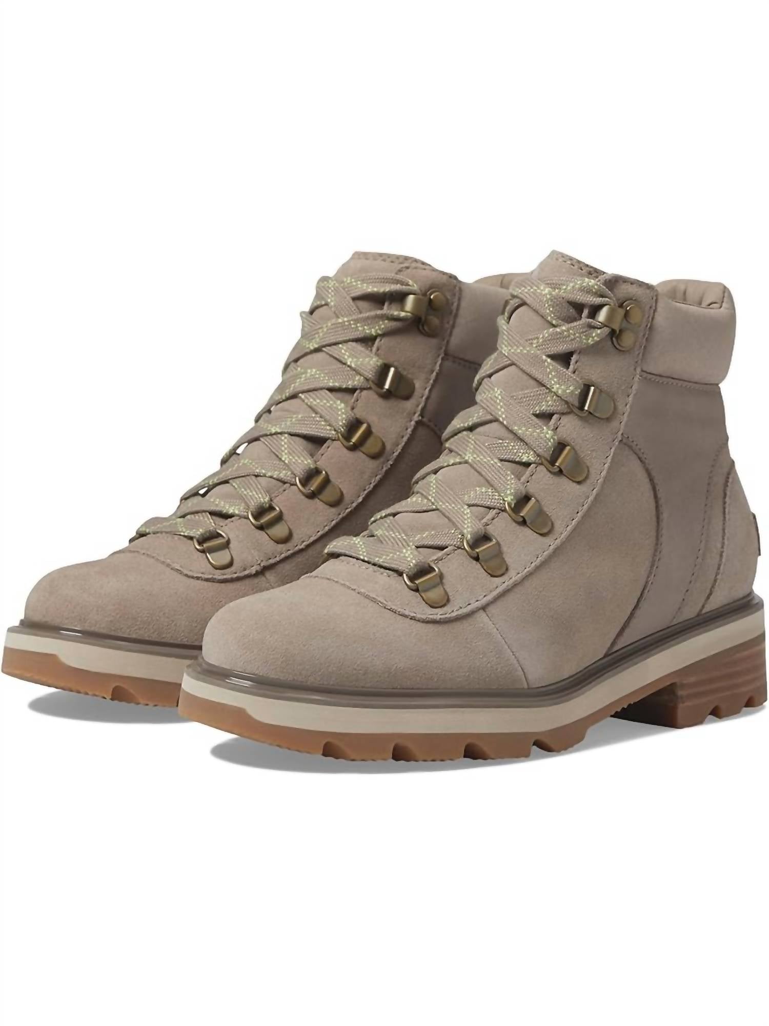 SOREL Women's Lennox Hiker STKD WP Boot in omega taupe gum 2 1 - women's shoe