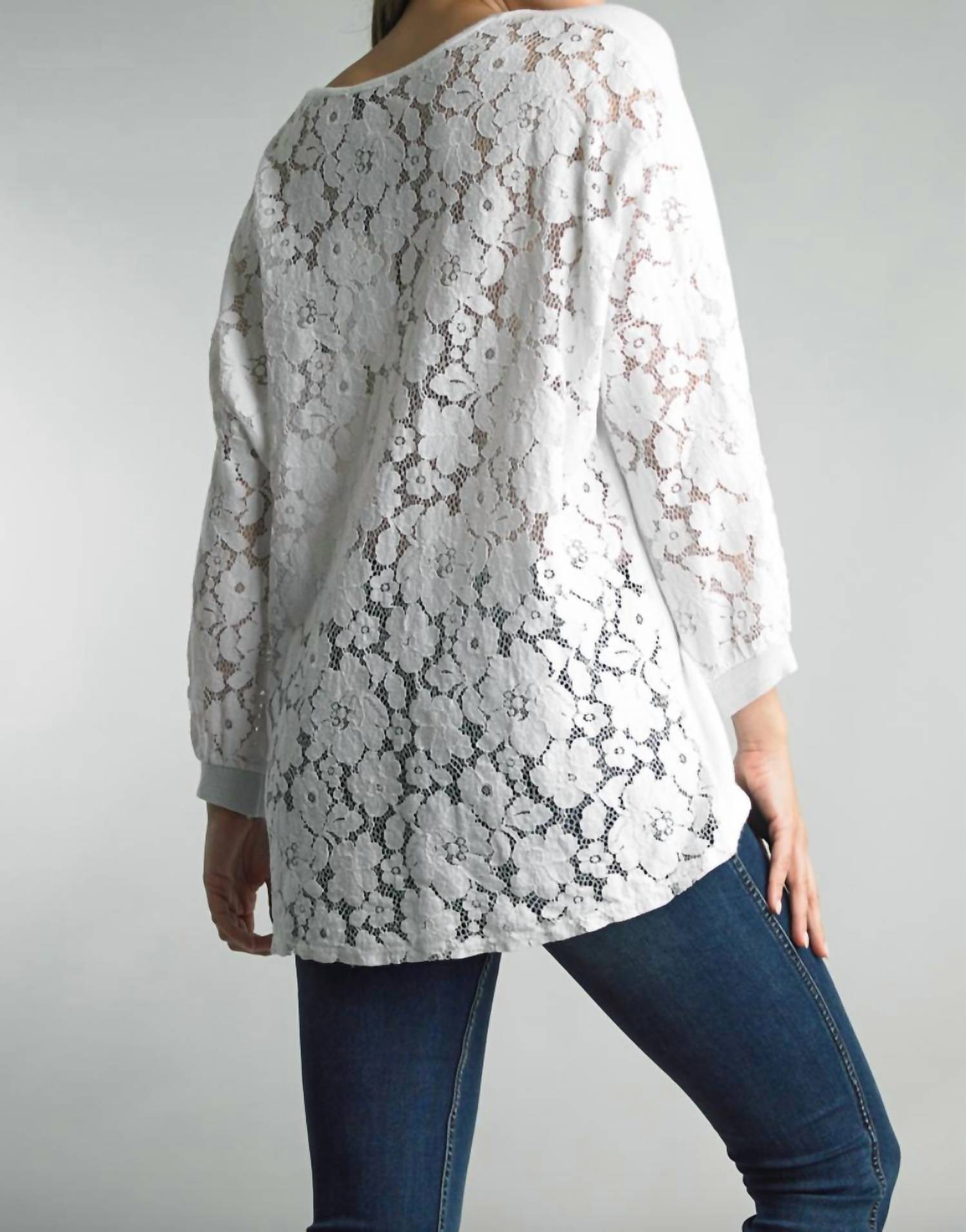 Tempo Paris - LACE KNIT TOP