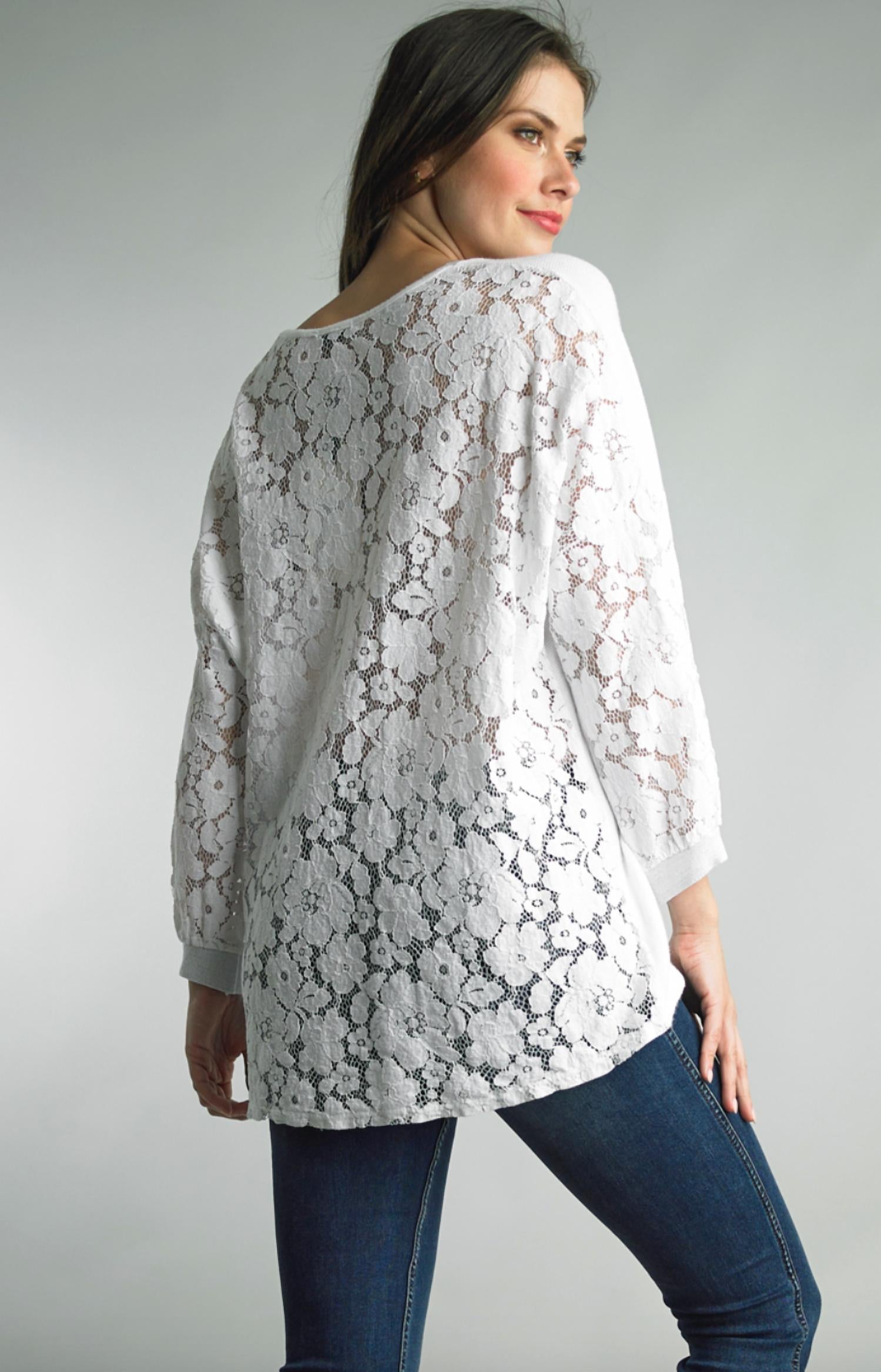 Tempo Paris - LACE KNIT TOP