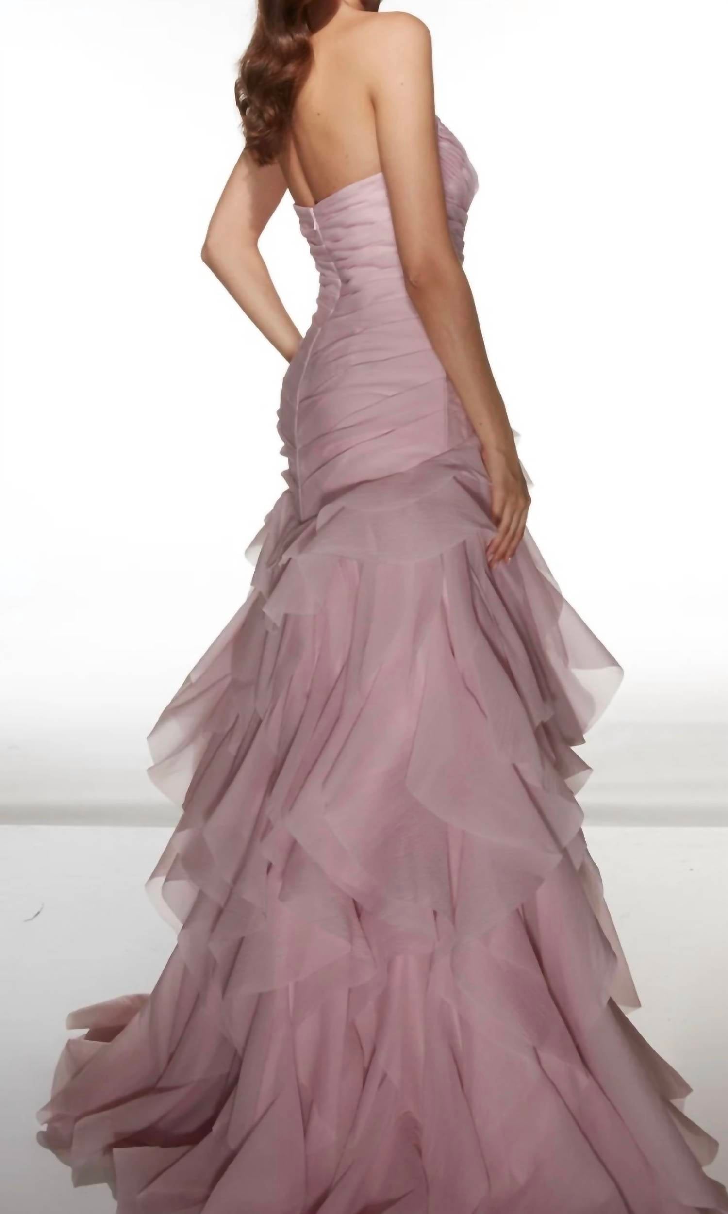 Alyce Paris - Strapless ruffle gown