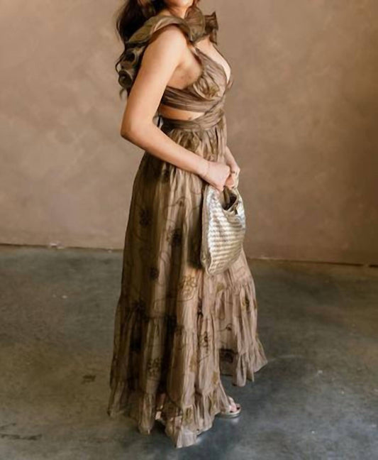 Storia - Ruffle Sleeve Maxi Dress