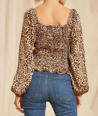 Andree By Unit - Satin Leopard Woven Top