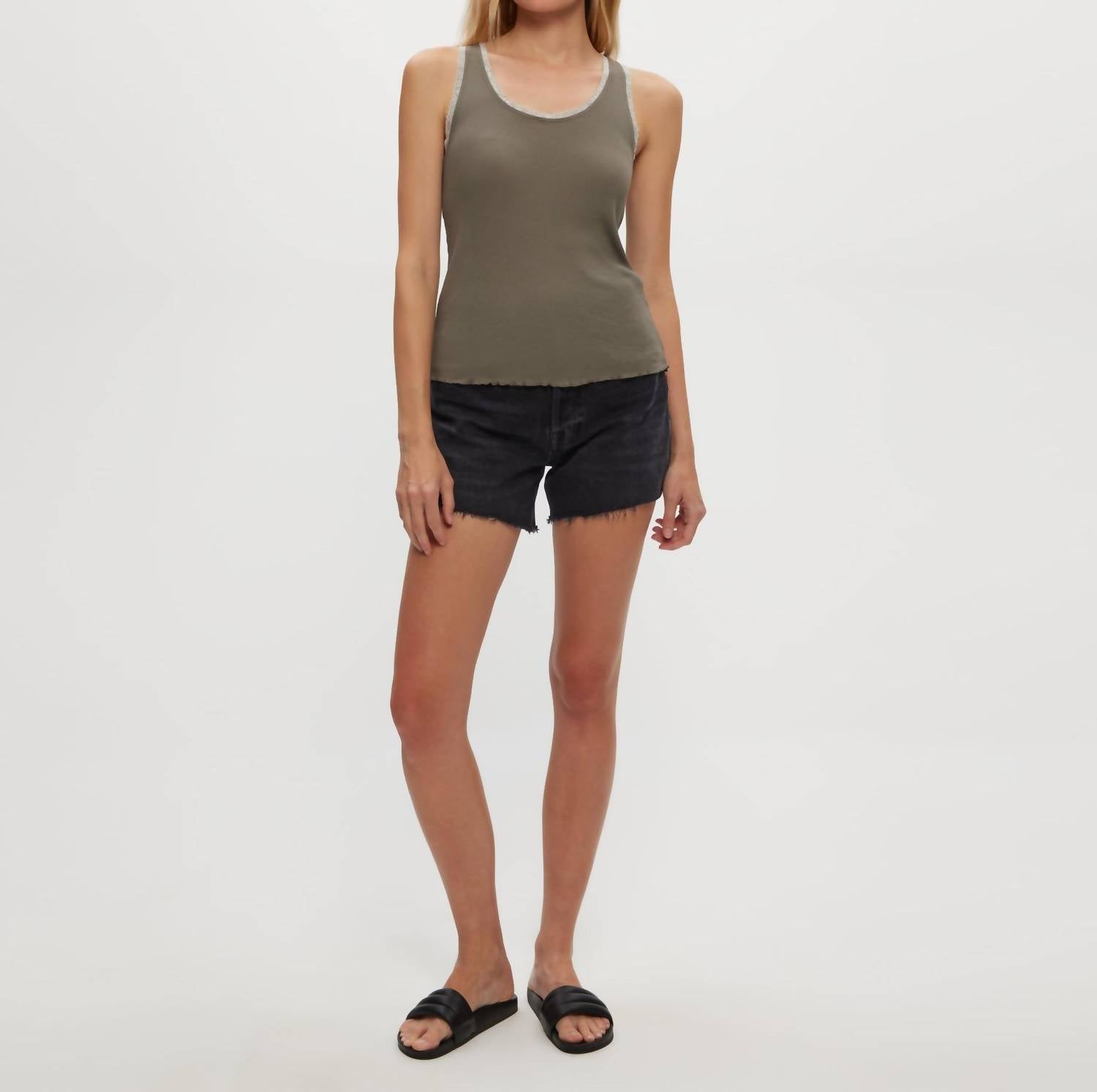 Michael Stars - Miley Supima Rib Lace Tank