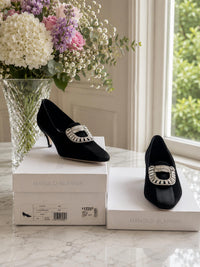 Manolo Blahnik - Women's Statius Velvet Heels