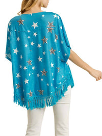 Umgee - Star Print Tassel Top