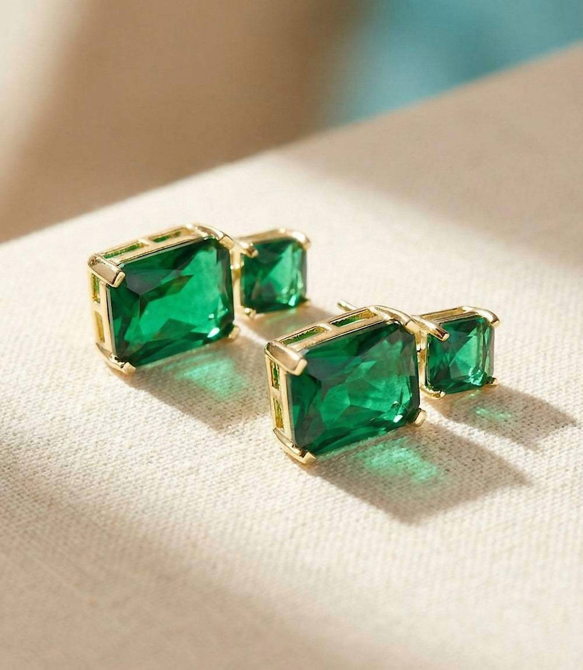 Marlyn Schiff - Women's Princess Cut Drop Earrings
