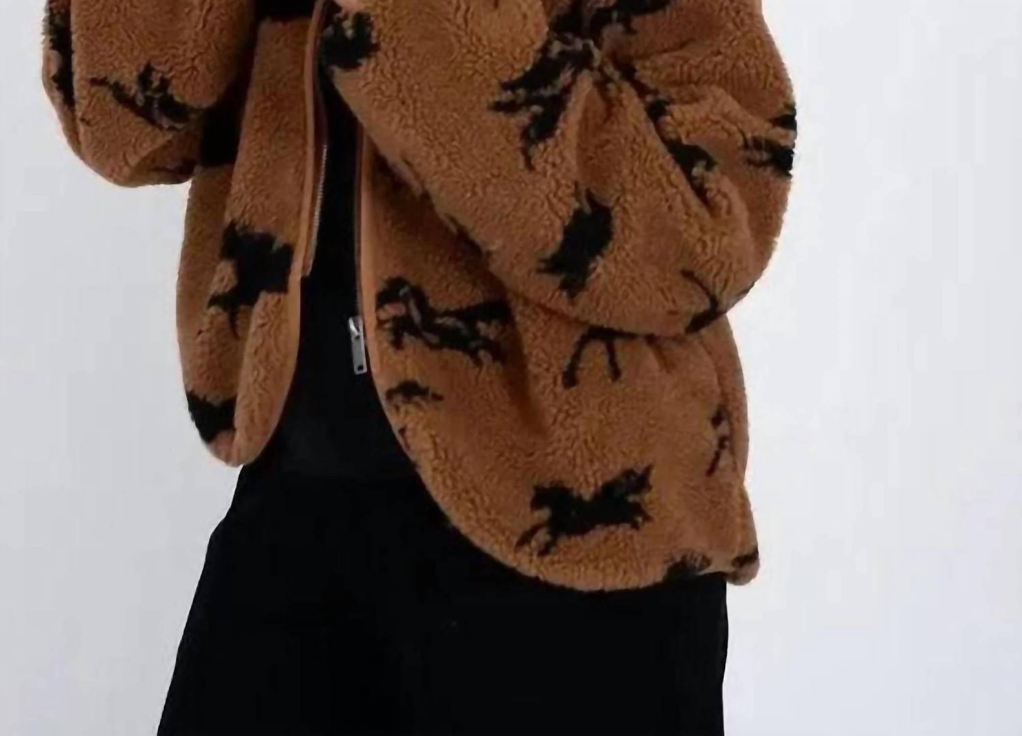 Rd Style - Joline Sherpa Zip Front Jacket