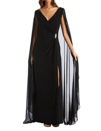 R&M Richards - Chiffon Duster Cape Gown