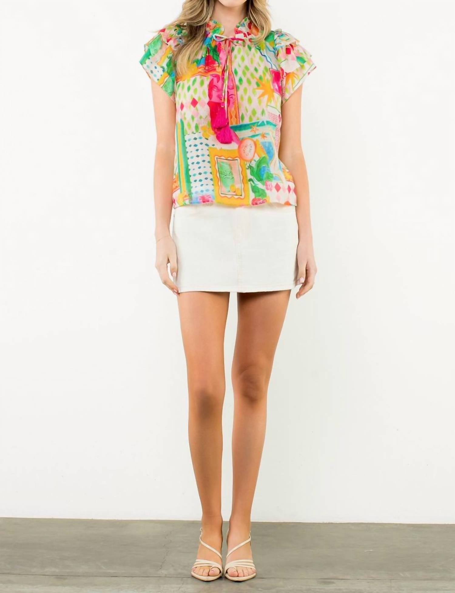 Thml - Floral Cap Sleeve Top