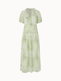BAUM UND PFERDGARTEN Abelline Maxi Dress in distorted green flower - women's dress - view 4