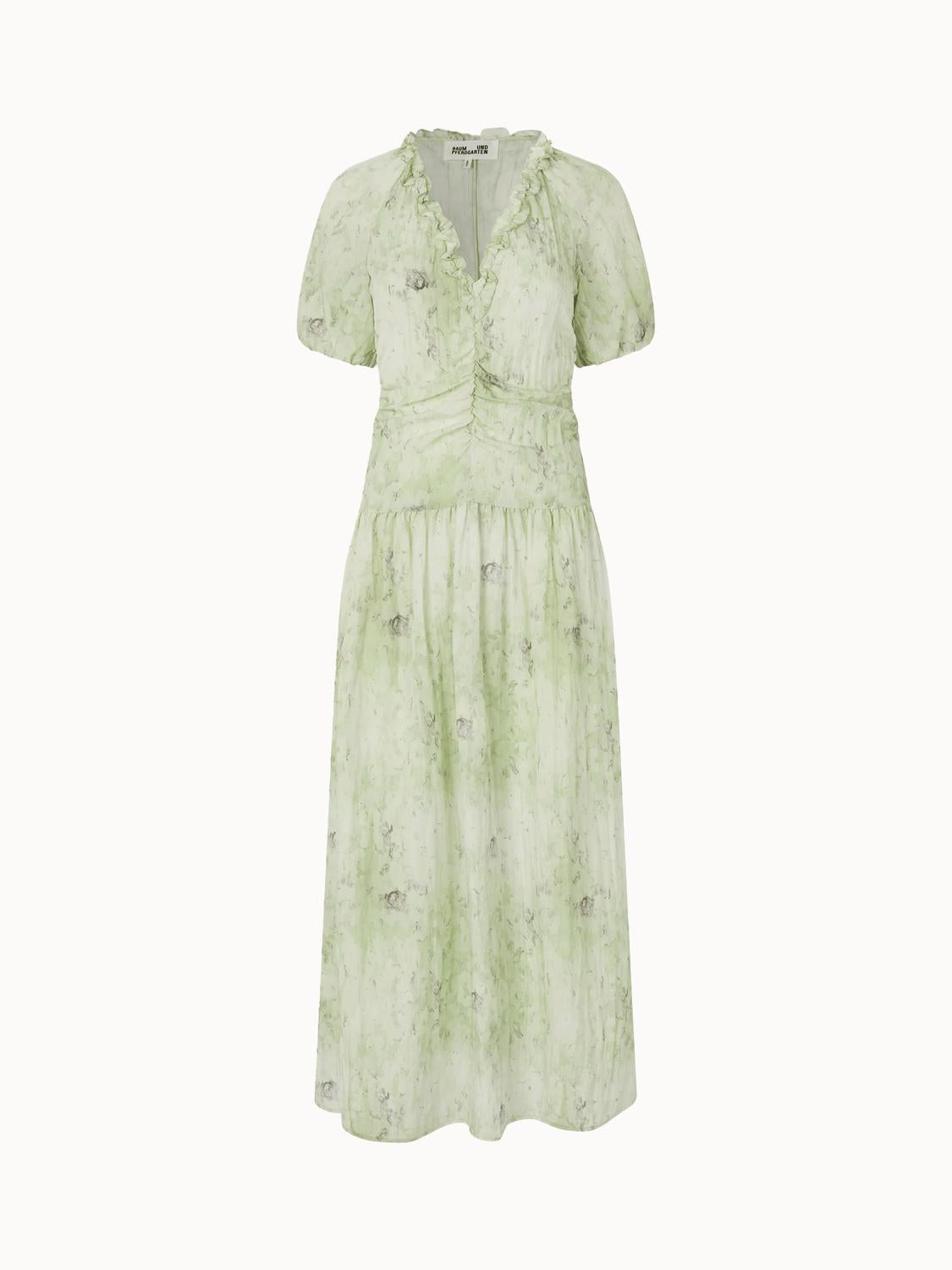 BAUM UND PFERDGARTEN Abelline Maxi Dress in distorted green flower - women's dress - view 4