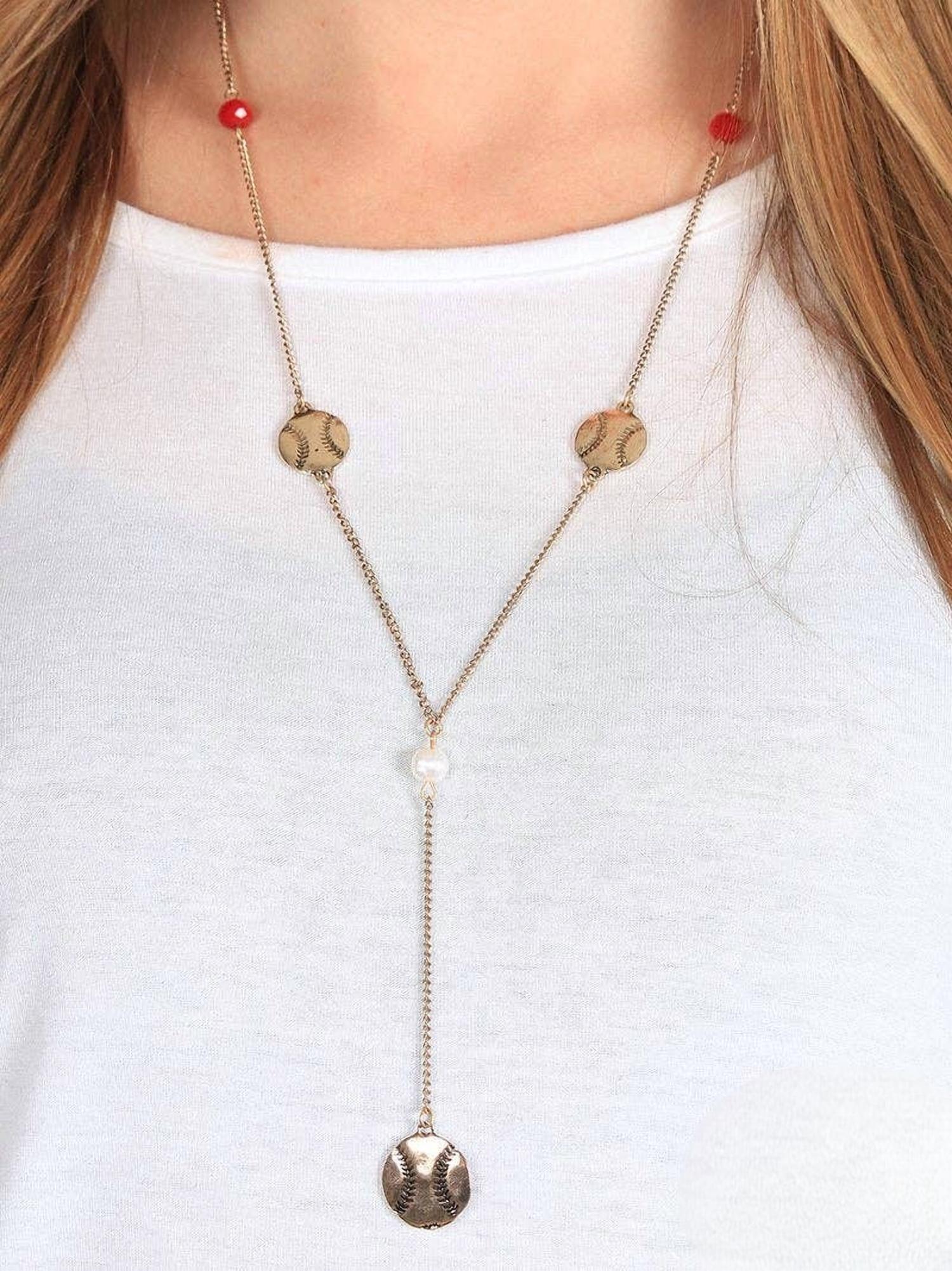 Southern Grace - Women's Baseball Charm Y Necklace