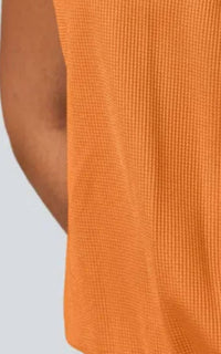 Halara Short Sleeve Wide Leg Jumpsuit in orange - women's pants - view 7