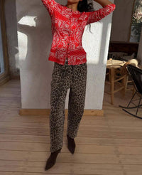 Never Fully Dressed - Leopard Barrel Jeans