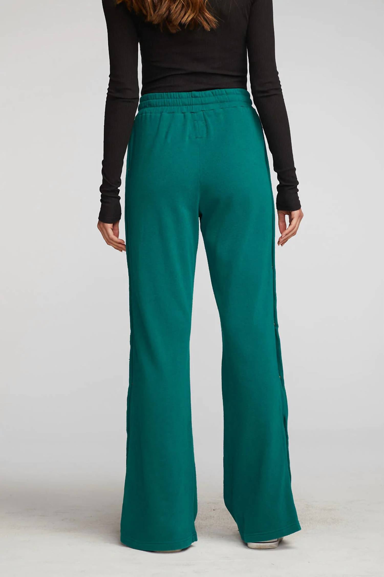 Chaser - Wide Leg Button Sweat Pant